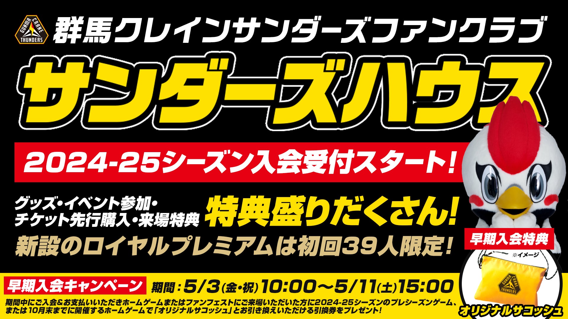 超人気新品 群馬クレインサンダーズ ファンクラブ特典2点セットキッズ 