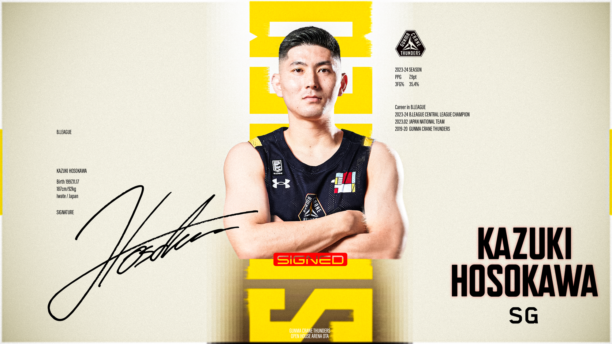 群馬クレインサンダーズ サイン入りユニフォーム 細川一輝 #29 サイズL SIGNED-24-新加入_v4_細川2.png