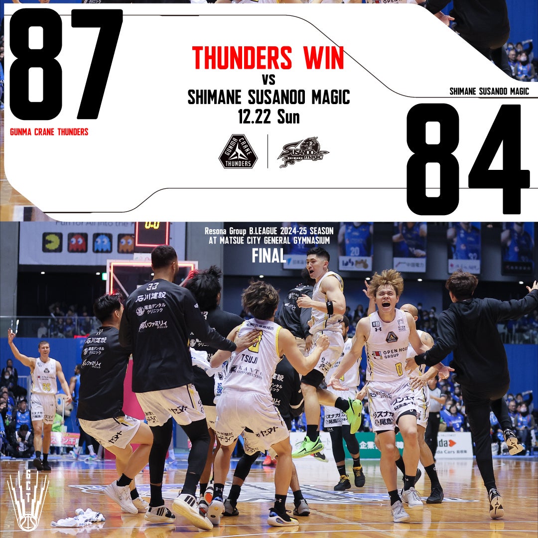 GUNMA CRANE THUNDERS バスケットボール HIGHLIGHTS】4/27(日) 群馬戦 27 Apr vs. Gunma Crane Thunders