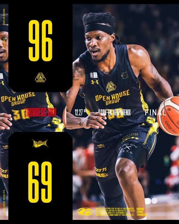 【試合結果】12月27日(土) vs 三遠ネオフェニックス