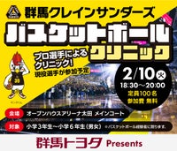 【募集】群馬トヨタ自動車株式会社 presents バスケットボールクリニック開催のお知らせ