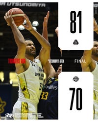 【試合結果】2月1日(日) vs 宇都宮ブレックス