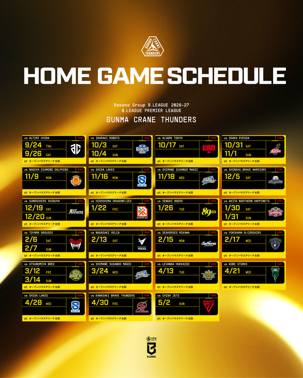 りそなグループ B.LEAGUE 2026-27 カーディング決定のお知らせ