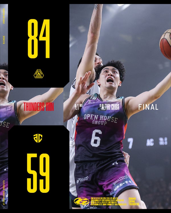 【試合結果】4月1日(水) vs アルティーリ千葉