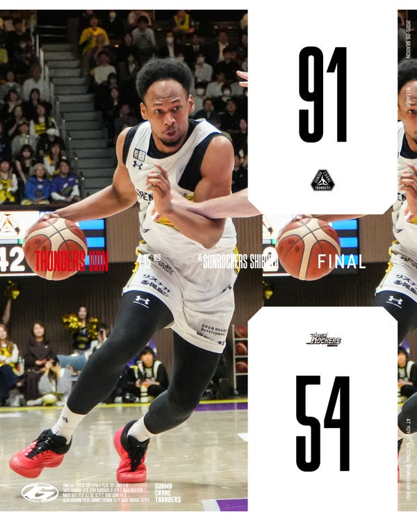 【試合結果】4月15日(水) vs サンロッカーズ渋谷